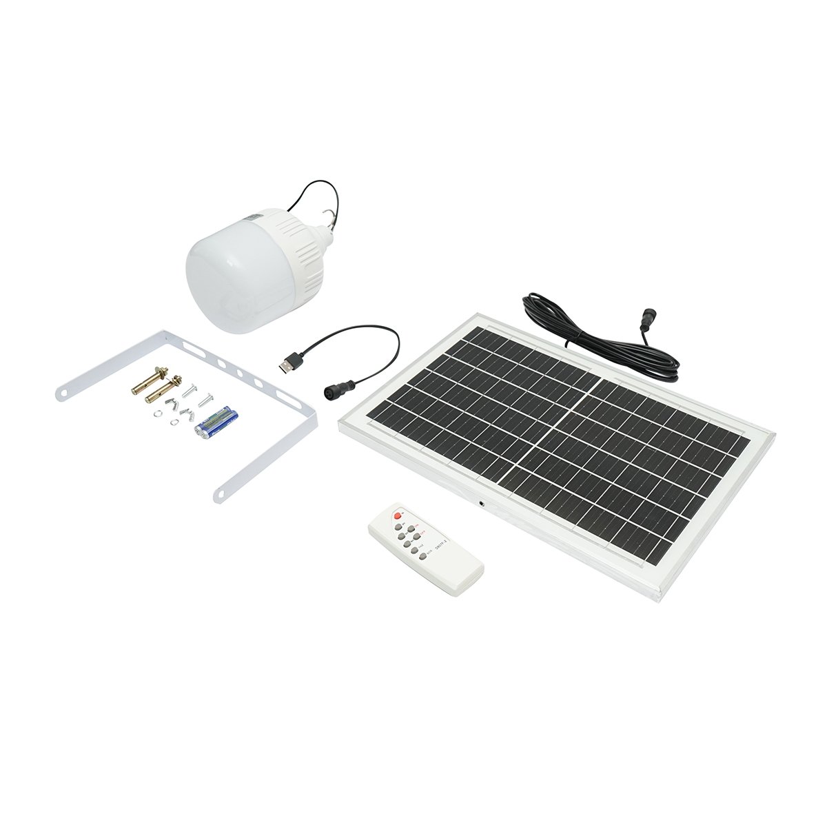 Lampa LED 100W, 6500K cu panou solar policristalin 8W si telecomanda IP20 Breckner Germany